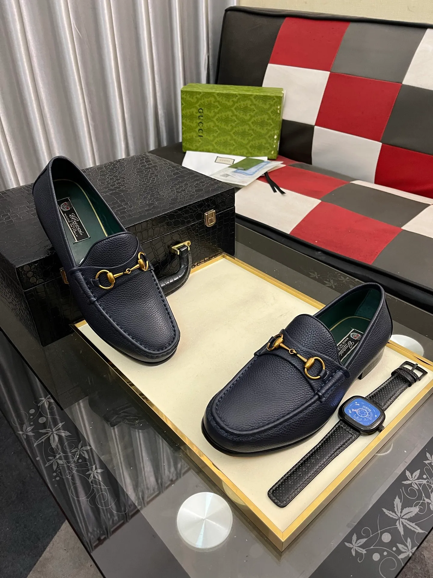 Men's Men's Shoes 💰540⌚️⌚️【GUCCI】The most popular classic Gucci leather shoes. Synchronized with the official website, the upper is made of Italian first-layer cowhide ➕cowhide lining, with unique brand and unique craftsmanship. Highlighting the hot style of the new year. Stop hesitating, stop wandering, get it now. Digital: 38--444️⃣colors available